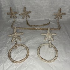 Bathroom Towel Holders Starfish Weathered Set Of 4