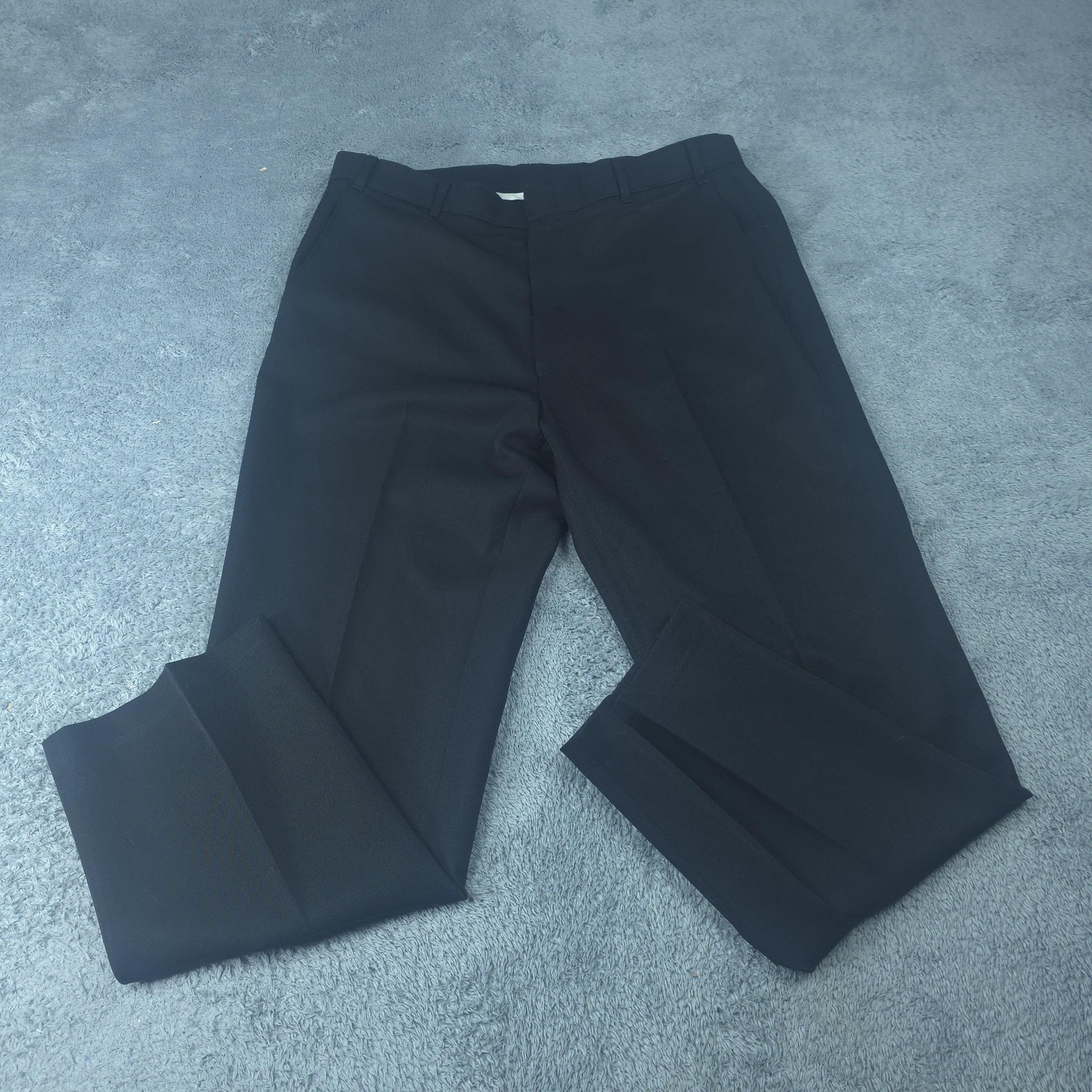 Vintage Levi's Action Slacks Pants Mens 32x31 Black Flat Front Dress Trousers