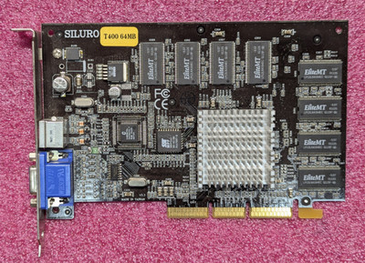 ABIT Siluro T400 64MB AGP   GeForce2 MX400   Passive Cooling   Vintage