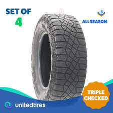 Set Of 4 Used Lt 27565r18 Goodyear Wrangler Territory Mt 113110q - 7-8.532