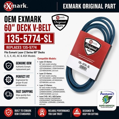 Exmark 135-5774-SL V Belt Lazer AS AC ASX E S X Series 60-Inch Deck 135-5774
