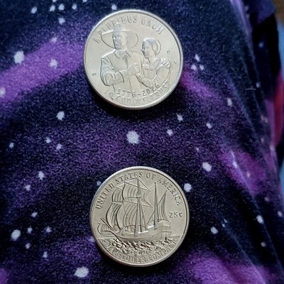 2016-D America the Beautiful 25C Quarters Delaware Caesar Rodney & Ellis Island
