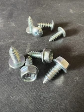 NEW 8pc OEM GENUINE HONDA Front License Plate Tag Bracket SELF TAPPING Screw Set