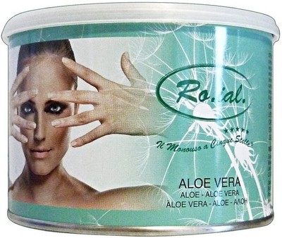 ROIAL Aloe Vera Warmpflege Haarentfernung Heißwachs Set 2 Töpfe 400 ml Grün