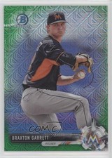 2017 Bowman Chrome Prospects Mega Box Green Refractor 67/99 Braxton Garrett 1b3
