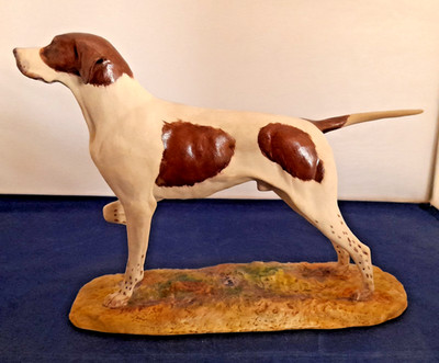 Clermont Malvern Pointer Hund Worcester Bone China Figur Ornament SEHR SELTEN