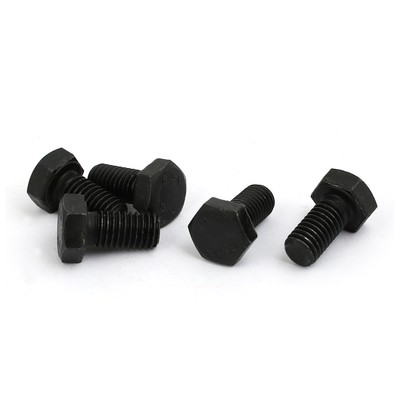 5Stk. Linkshänder Gewinde Schraube 12,9 Grad Außensechskant Schwarz M8x16mm