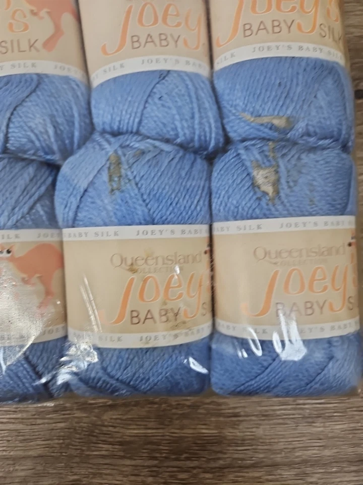 10 Skeins of Queensland Collection Joey's Baby Silk Blue Wool/Silk Blend Yarn - Image 3 of 4