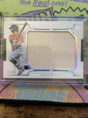 2024 National Treasures Jacob Wilson Prospect JUMBO Lumber /25 Athletics RC