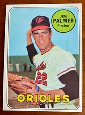 1969 Topps Baseball Jim Palmer #573
