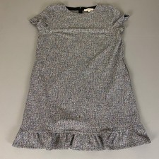 LOFT Tweed Dress Size Large Multicolor w/ Pockets Cap Sleeves Round Neck