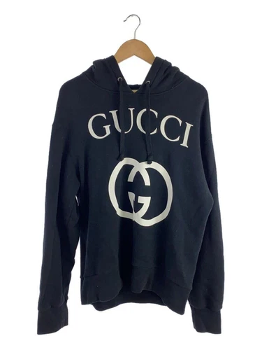 GUCCI felpa con cappuccio S cotone nero usata