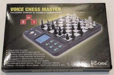 ICORE Voice Chess Master 8-in-1 Talking Chess & Games Computer - New Open Box