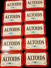  Altoids Mint Empty Tins Use For Collecting Arts&Crafts First Aid Kits  Lot Of10