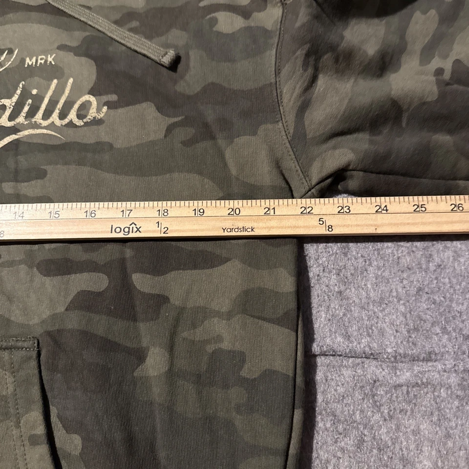 Armadillo Hat Co Camo Hoodie Sweater Mens Large Graphic Print Drawstrings Pocket - Image 4 of 4