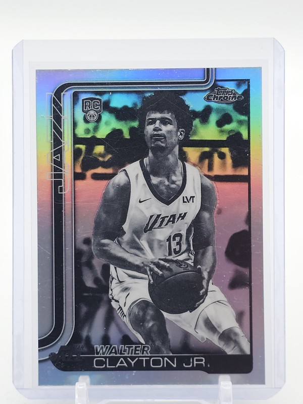 WALTER CLAYTON JR. 2025-26 TOPPS CHROME ROOKIE NEGATIVE REFRACTOR JAZZ Q4945