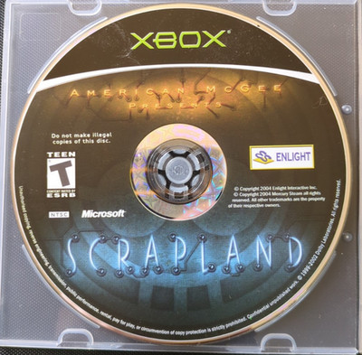 American McGee Presents Scrapland (Microsoft Xbox, 2005) Disk Only Tested 