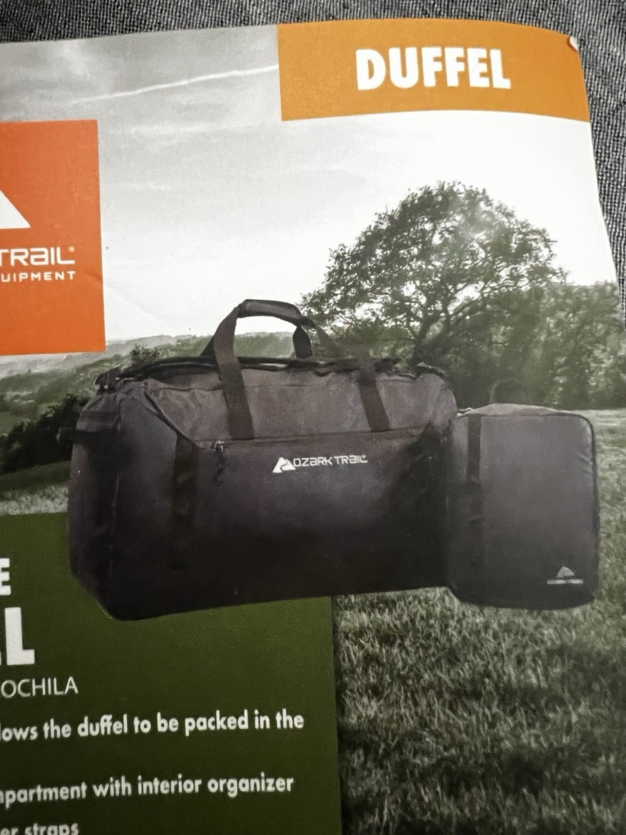 Ozark Trail Duffel Outdoor Equipment Duffel Backpack Black xl 90L