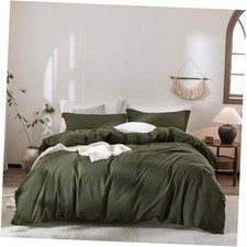Olive Green Duvet Cover King Size, King 104" x 90" Olive Green-no Comforter