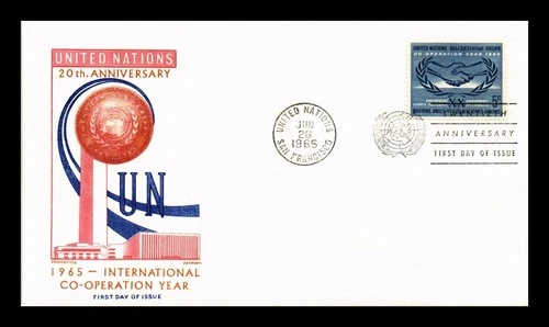 DR JIM STAMPS US COVER UNITED NATIONS COOPERATION YEAR FDC JACKSON CHICKERING