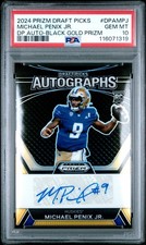2024 PANINI PRIZM DRAFT PICKS DRAFT PICKS AUTOS MICHAEL PENIX JR. 2/5 PSA 10