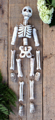 Day of the Dead Skeleton Articulated Clay Handmade by Pineda Mexican Folk Art Lg