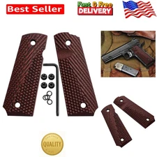 G10 Phenolic 1911 Grips with Ambi Cut, Aggressive Texture & Installation Kit