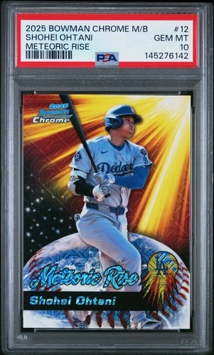 2025 Bowman Chrome #MR-12 Shohei Ohtani Meteoric Rise Mojo Mega Refractor PSA 10