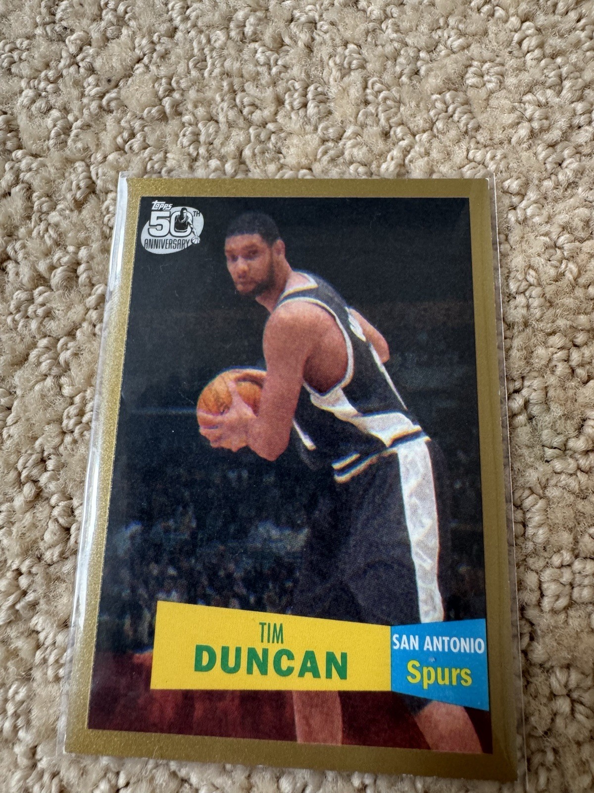 2007 Topps  50th Anniversary #21 Tim Duncan Serial # /2007 San Antonio Spurs