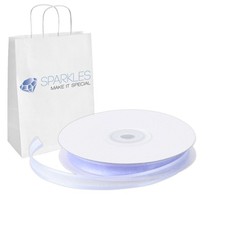 Organza Ribbon 3/8" Wide 25 Yd Yard Roll - Iris - Satin Edging Solid Reels uz