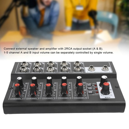 10 Kanal tragbarer Audio -Sound -Mixer Karaoke -Mikrofonverstärker EU -Stecker - Bild 1 von 12