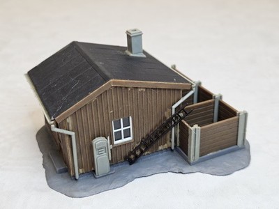KIBRI 59790 H0 ANBAU GERÄTESCHUPPEN fertig gebaut VINTAGE MODELLBAHN MODELLBAU 