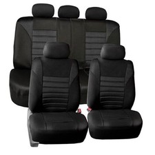Automotive Car Seat Covers Premium 3D Air Mesh Front Seat Full Set Black