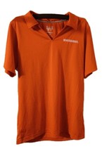 Whataburger Polo Shirt Employee Size Medium M Work Uniform Orange Striped