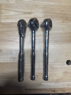 3/8 drive ratchet wrench set Of 3 used - Kobalt, And Task Force Used