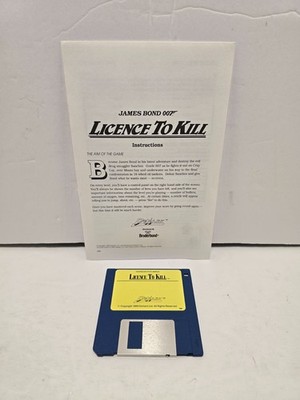 James Bond 007 License to Kill w/ Manual & Inserts 3.5'' Commodore Amiga