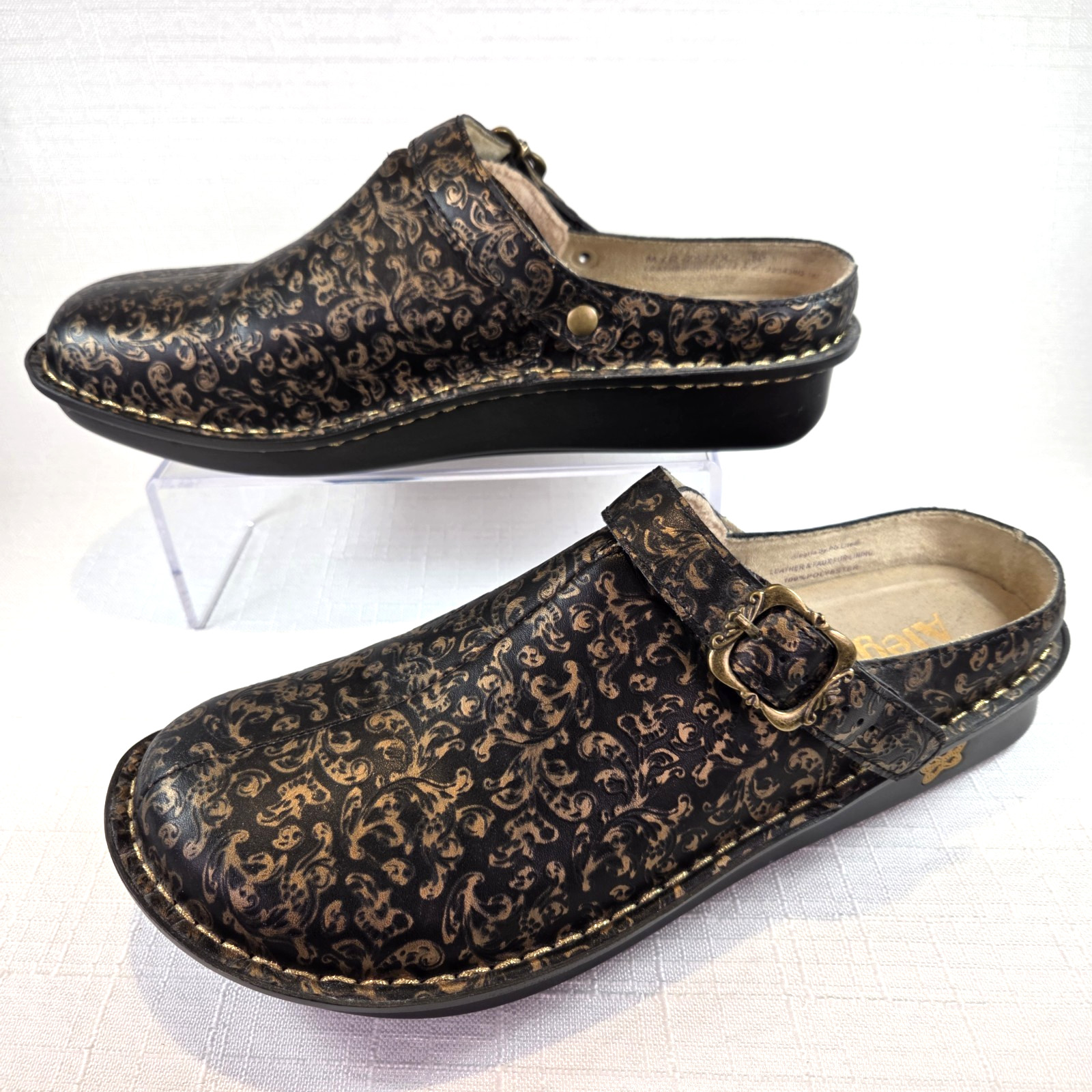 Alegria Leather Adjustable Backstrap Clogs Women'… - image 1