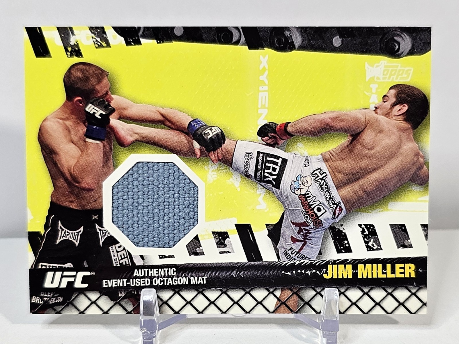Jim Miller #FM-JM Ufc Cards 2010 Topps UFC Fight Mat Relic trading card — raw and PSA graded price guide