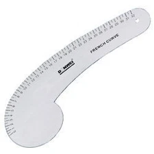 Designer Vary Form Curve 12 Ruler Metal Measuring Solid Aluminum by Garment C...