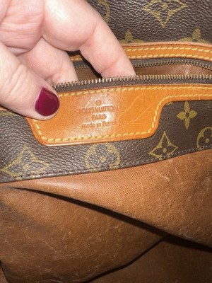 Louis Vuitton Monogram Cabas Tote Bag Brown Canvas Leather Shoulder Bag LV