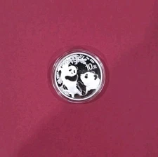SILVER 2021 10 Yuan Silver Chinese Panda In Capsule **BU**