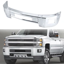 Front Bumper For 2015-2019 Chevy Silverado 2500 HD Chrome With Fog Light holes