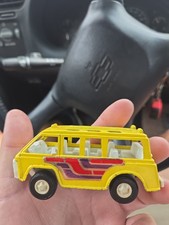 Vintage TootsieToy Diecast Yellow SCHOOL BUS VAN Model Toy ~ 1970 Made In USA