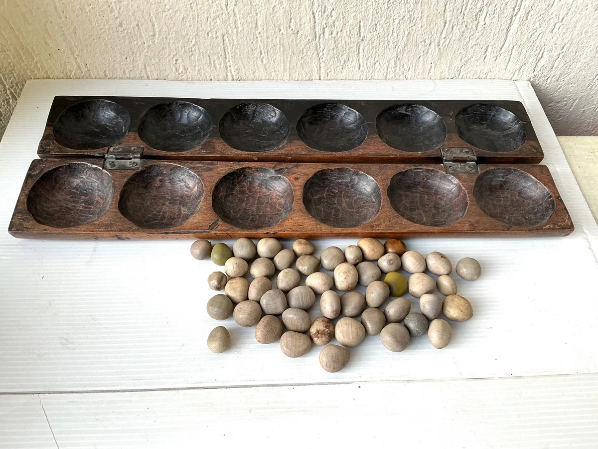 Awale Jeu Traditionnel Africain Bois Sculpté Wari Awele JeuX Fait Main Awalé - Jeux & Jouets