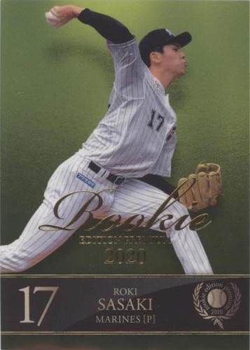 2020 Roki Sasaki /150 BBM 2nd Rookie Breaking Now HOLO PSA9 MINT