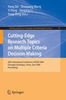 Cutting-Edge Research Topics On Multiple Criteria Decision Making Shi (U. A.)