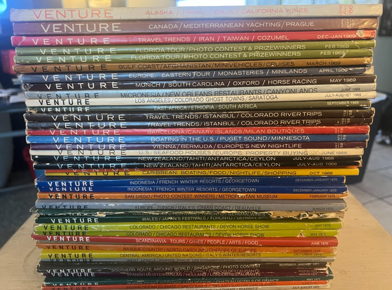 1966-1971 Venture Magazine Lot of 40, Many with Lenticular 3D Covers