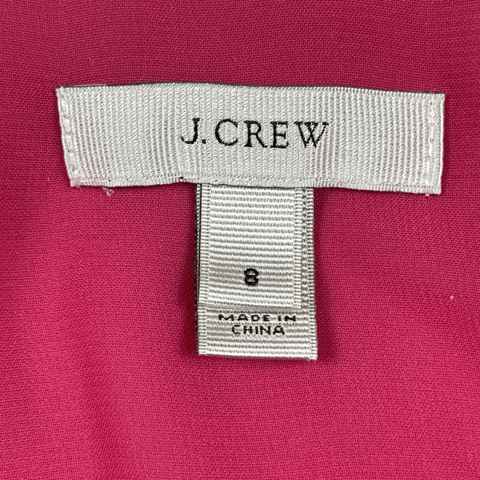 J Crew Shirt Womens 8 Pink Velvet Casual Workwear Office Travel Vacation Cute - Image 3 of 4