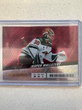 Jesper Wallstedt 2024-25 Upper Deck Credentials Debut Ticket Access Red /99 #131