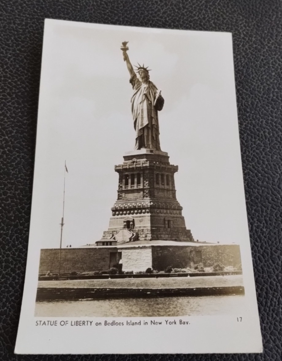 New York City New York Statue of Liberty Vintage RPPC Real Photo Postcard